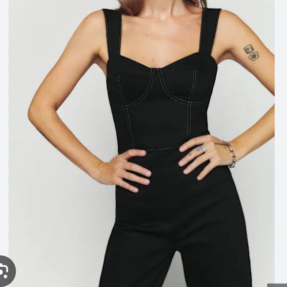 Nikki Bustier Denim Jumpsuit Reformation - Picture 3 of 4